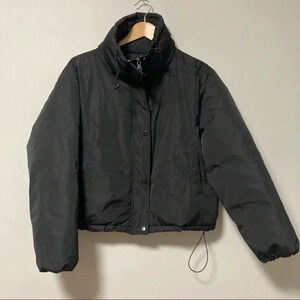 NWOT BDG crop puffer black jacket